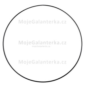 Kovový kruh na lapač snů, k dekorování Ø30 cm, černý