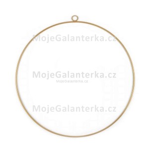 Kovový kruh na lapač snů, k dekorování Ø25 cm, zlatý mat
