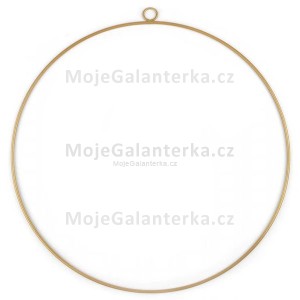 Kovový kruh na lapač snů, k dekorování Ø40 cm, zlatý