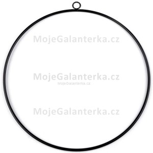 Kovový kruh na lapač snů, k dekorování Ø50 cm, černý mat