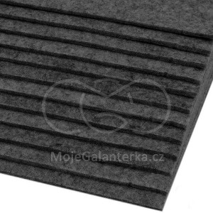Látková plsť - filc, tl.2mm, 20x30 cm, šedá (2ks)