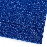 Pěnová guma Moosgummi s glitry, 20x30 cm, modrá