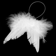Andělská křídla, dekorace, malá, bílá